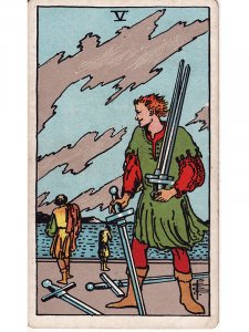 5 of swords Rider Waite tarot