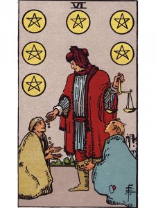 Six of Pentacles Tarot Card