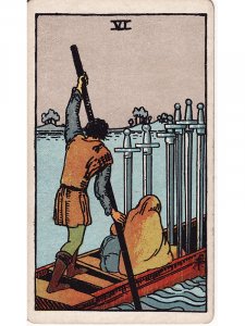 6 of swords Rider Waite tarot