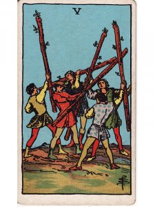 Five of Wands Tarot Cards