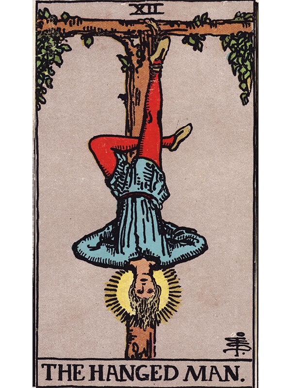 The Hanged Man tarot card Rider-Waite