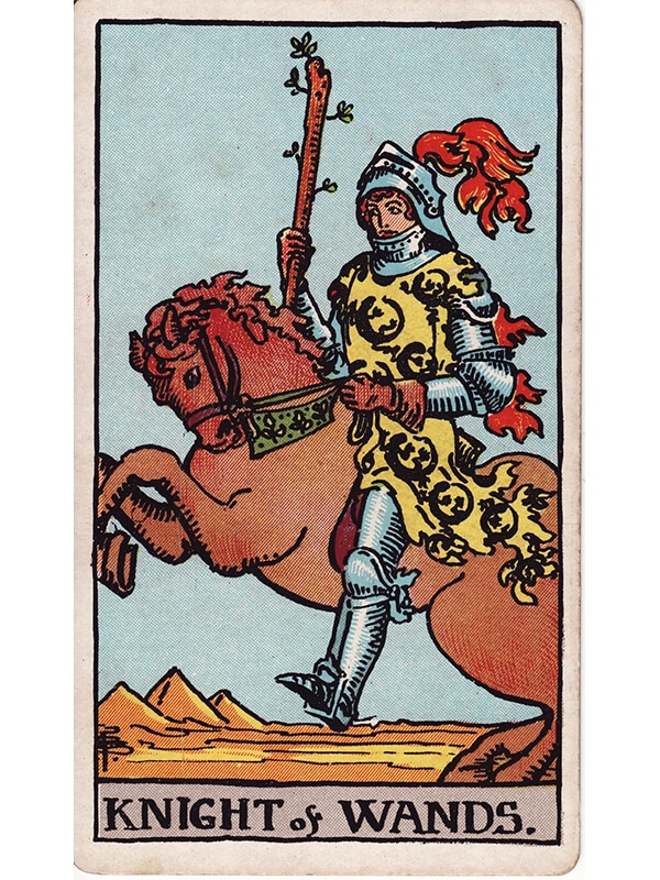 Knight of wands Rider Waite tarot