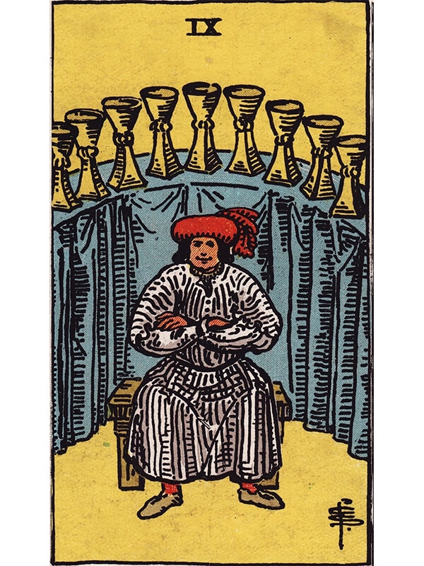 9 of cups Rider Waite tarot