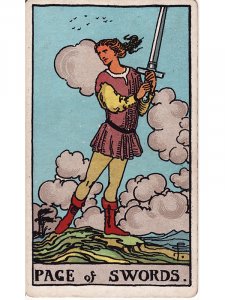 Page of swords Rider Waite tarot