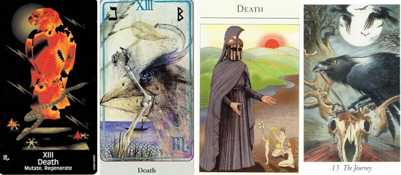 Death tarot card representations