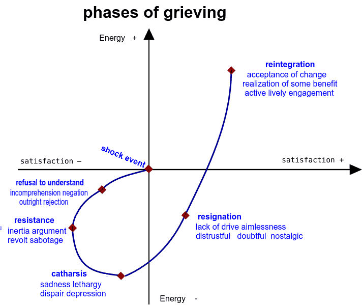 Kübler Ross grieving curve