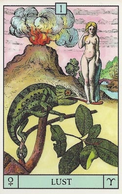 Venus in Aries Lust tarot card
