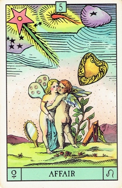 Venus in Leo Affair tarot card