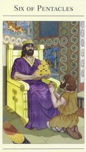 6 of Pentacles Mythic Tarot