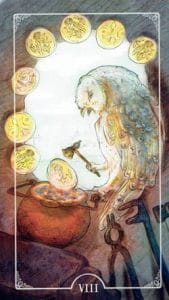 8 of Pentacles Ostara Tarot