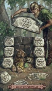 8 of Pentacles Spellcaster Tarot