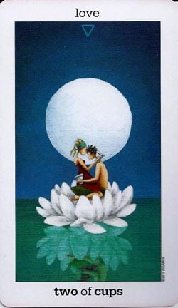 Sun and Moon tarot 2 of Cups card