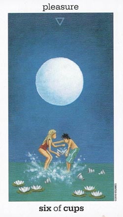 Sun and Moon tarot 6 of Cups card