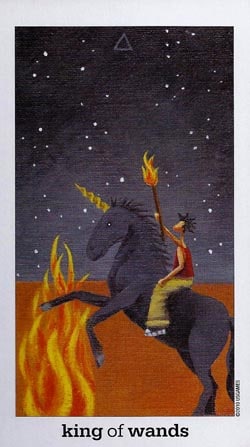 Sun and Moon tarot King of Wands card