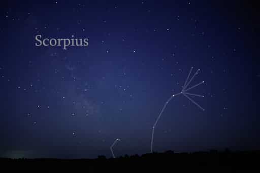 The constellation of Scorpio