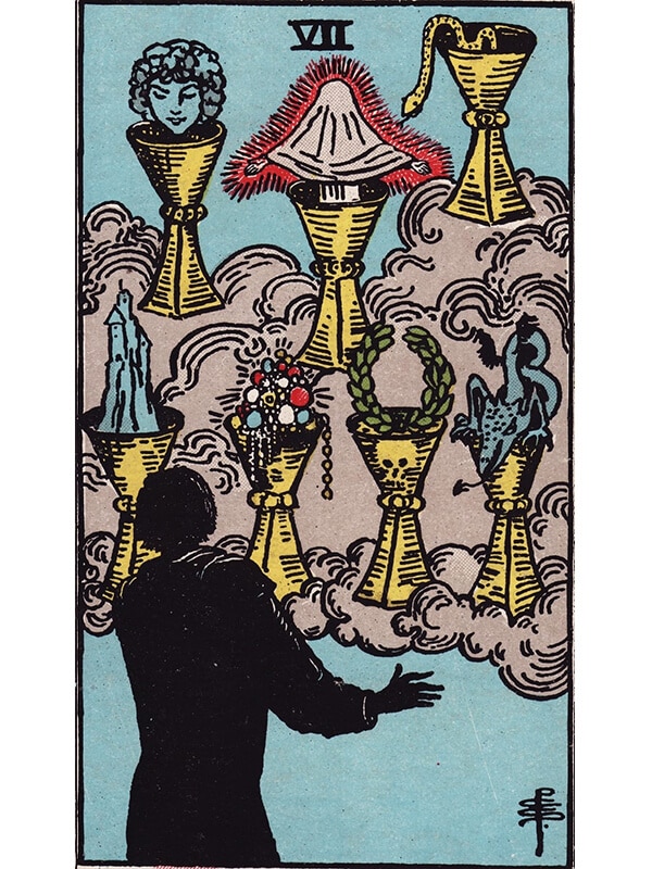 seven of cups card