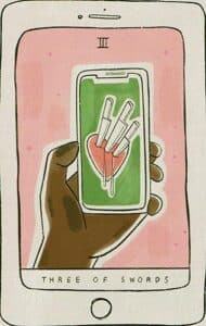 Carta 3 de Espadas del Tarot Real Talk