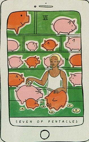 Carta 7 de Pentáculos del Tarot Real Talk