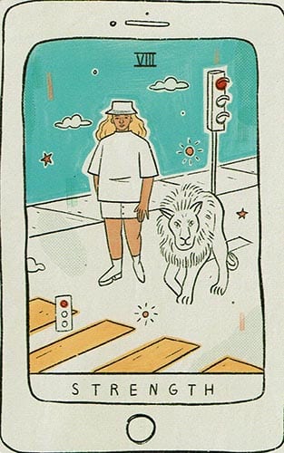 Carta de Fuerza del Tarot Real Talk