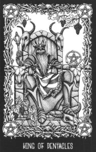 The Darkside Skeleton Tarot _King of Pentacles
