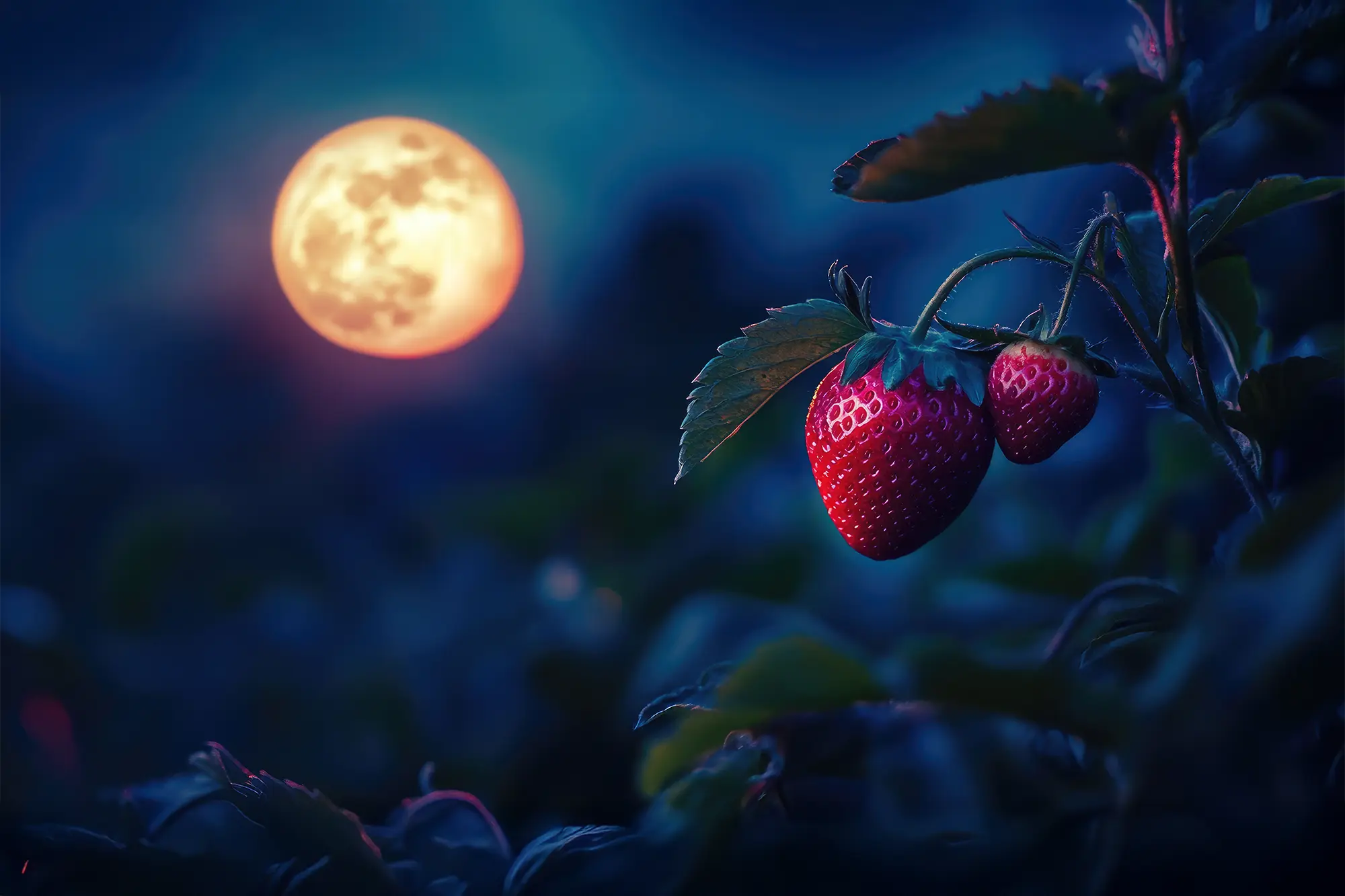 The Strawberry Moon Illuminates the Night on June 11, 2025