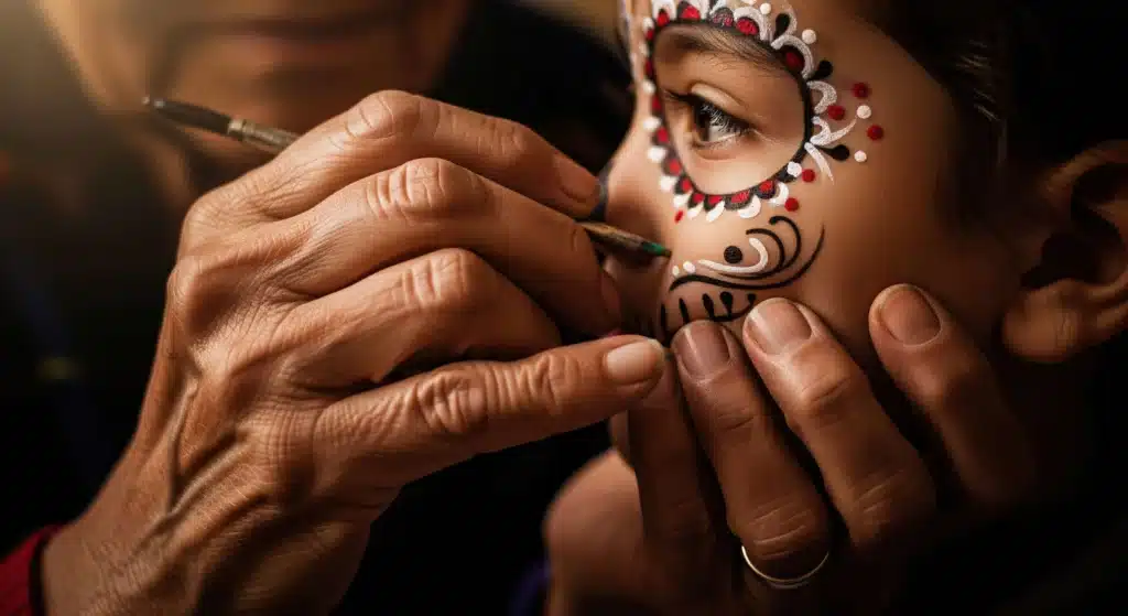Día de los Muertos kid make up