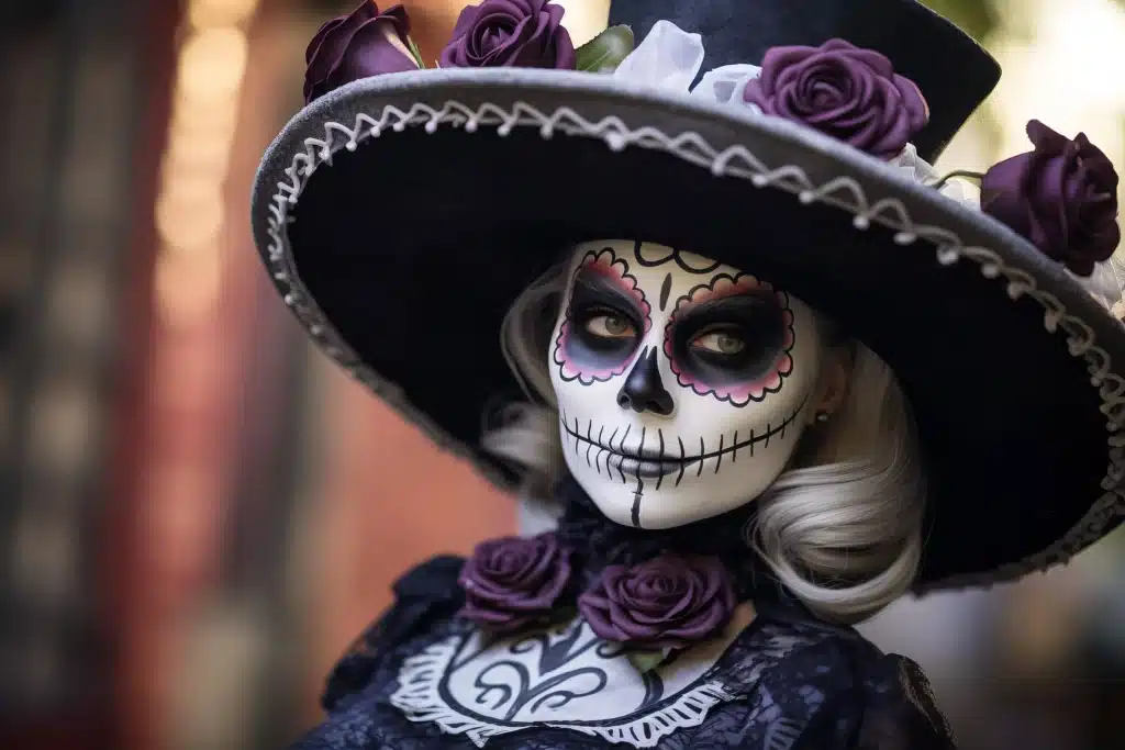 Día de los Muertos lady make up